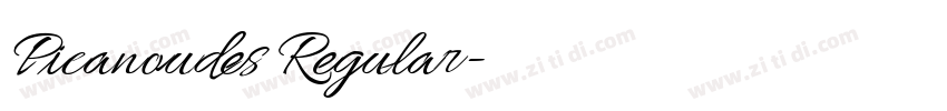 Picanoudes Regular字体转换